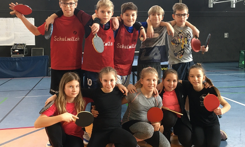 Tischtennis-Milchcup 2020 Unsere Mannschaft beim Milchcup