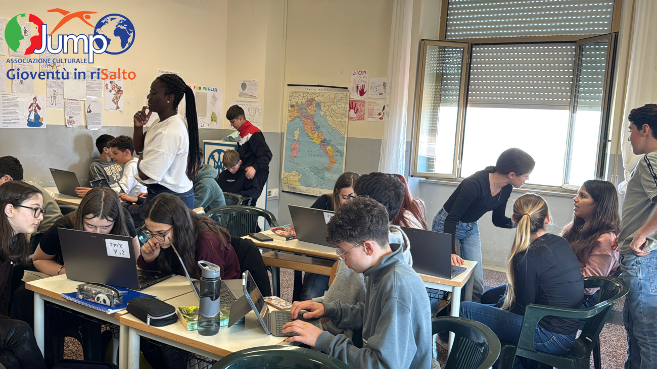 Arbeit an den Booktrailers gemeinsam mit den italienischen Schülern