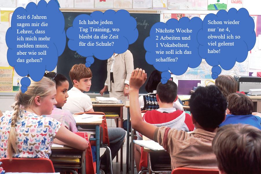 Schüler im Klassenraum mit Problemen